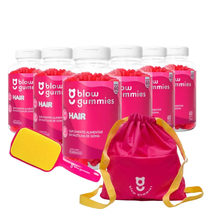 Blow Gummies Hair 360 Dias de Tratamento Framboesa (2)