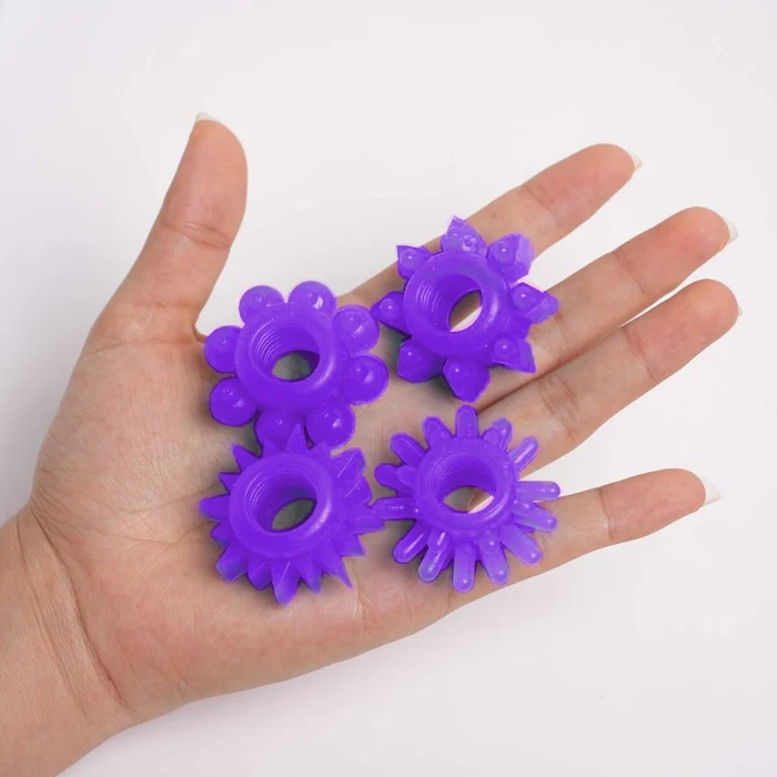 kit-com-4-aneis-penianos-ajustaveis-roxo