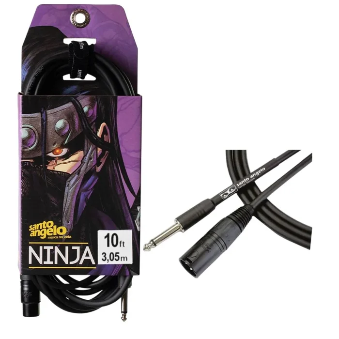 Cabo De Microfone 0,20mm Conectores P10 X Xlrm Mod Ninja Nm B 10ft/3.05m (big)