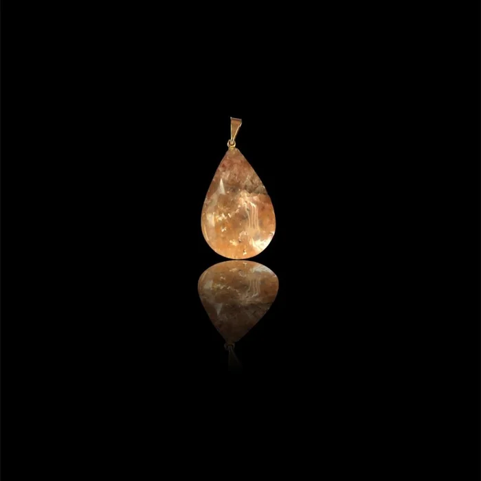 Pingente Gota Pino Dourado (0)