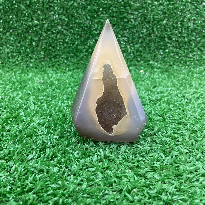 Ponta Diamante Geodo de Ágata Natural - 220g (big)
