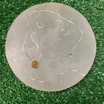 Colar Gravata Oval - Prateado (normal)