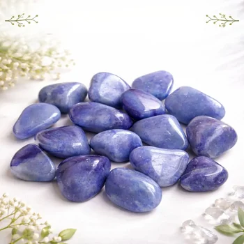 Kit Pedra Quartzo Azul Natural Conjunto Cristais Mix 100g Azul (normal)