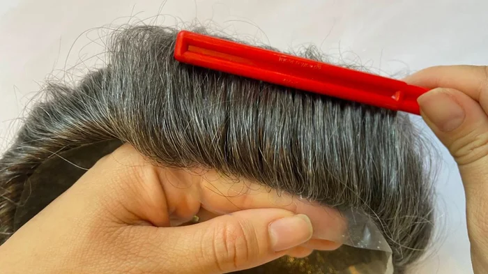 Prótese Capilar de Micropele #1B50 - 50% grisalho - Nó duplo (big)