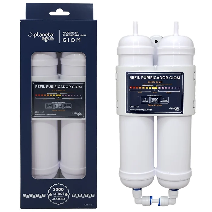 Filtro Refil Duplo P/ Purificador de Água Giom Planeta Água (big)