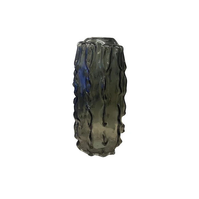 Vaso Em Vidro Cinza 25cm (big)