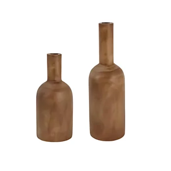 Conjunto Vaso Em Madeira 2 Peças (normal)
