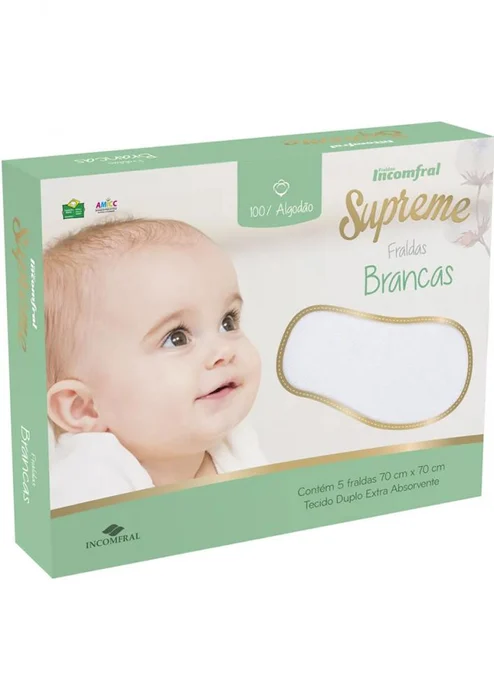 Incomfral Fralda Supreme Branca - Caixa com 05 unidades (0)