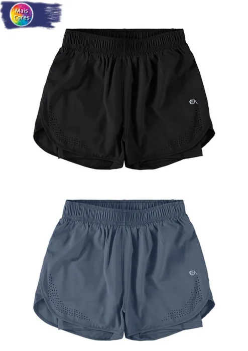 Malwee Shorts Duplo Feminino Com Bolso Interno Em Tafetá (0)