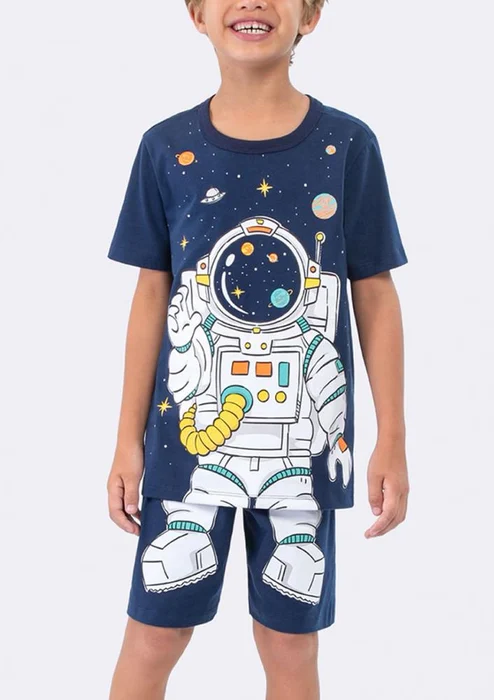 Veggi Pijama Manga Curta Astronauta Brilha no Escuro (0)