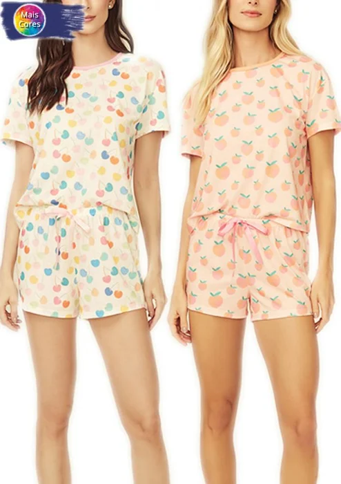 Lua Cheia Pijama Malha Light Frutas Short (0)