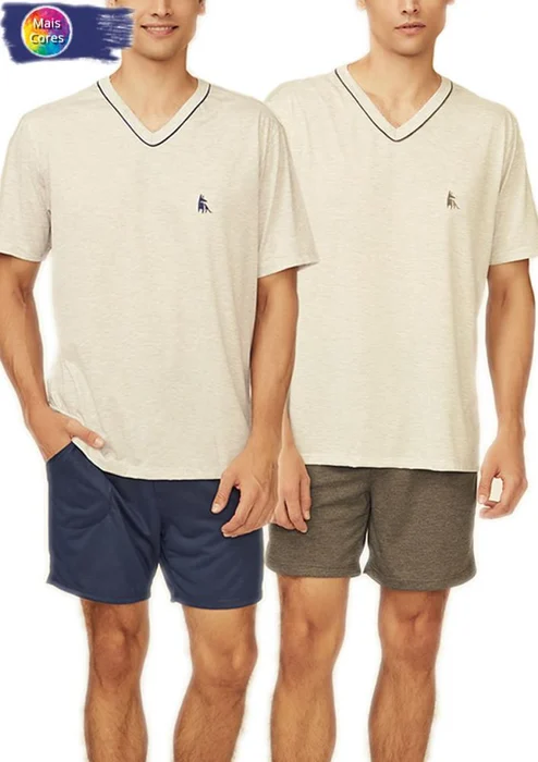 Lua Cheia Masculino Liso Malha PV Blusa Mescla Short (0)