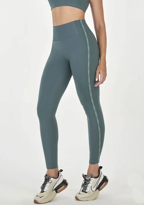 Alto Giro Legging Elástico Personalizado Verde Urbano (0)