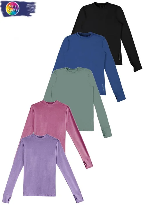 Malwee Blusa Feminina Manga Longa em Dry Proteção UV50+ (0)