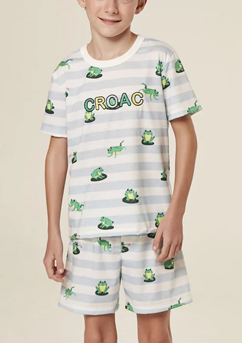 Lua Cheia Pijama Infantil Camiseta e Short Sapo Malha Light (0)
