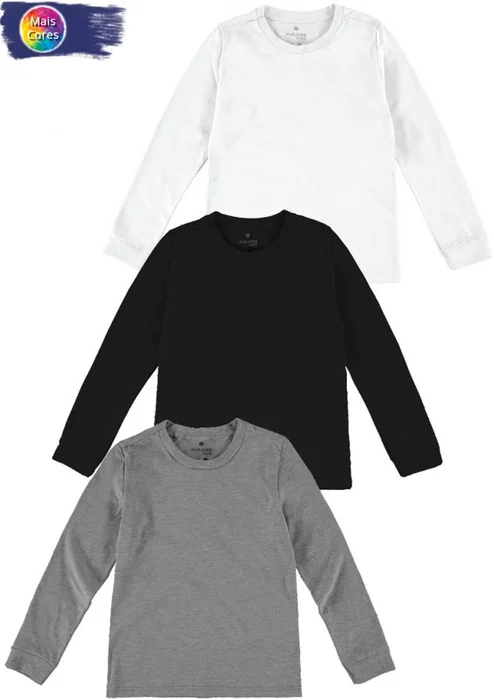 Malwee Blusa Infantil Unissex Decote Redondo Malha UV50+ (0)