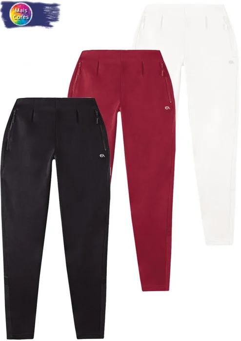 Malwee Calça Slim Bolso Zíper em Neoprene (0)