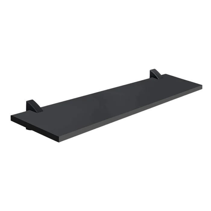Prateleira Prateleira 80x20cm de Madeira com Suporte Clip Preto (big)