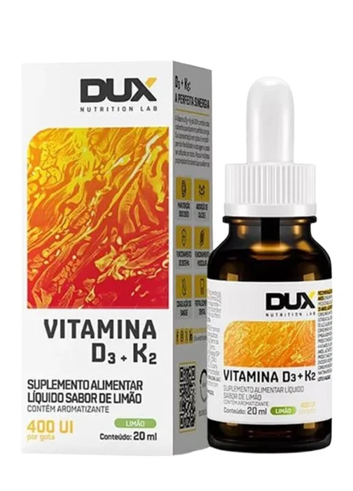 Vitamina D3 + K2 Líquida Sabor Limão (20ml) Dux (0)