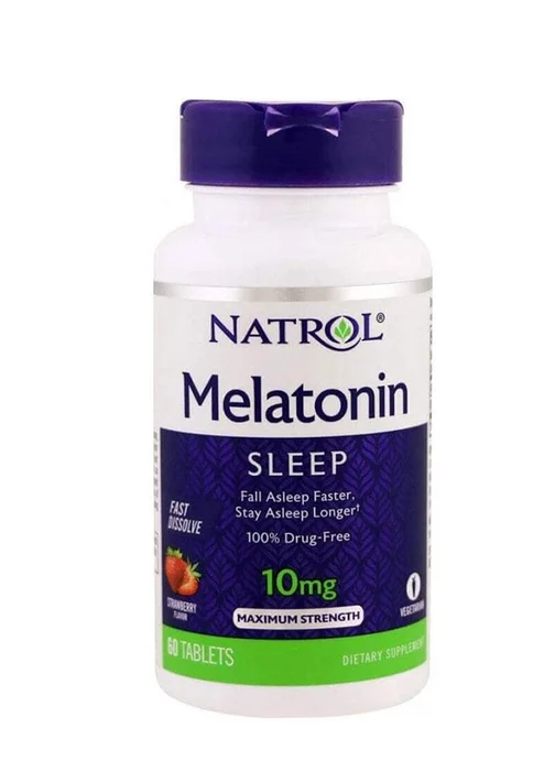 Melatonina 10mg (60 tabs) Fast Dissolve - Morango - Natrol (0)