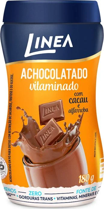 Achocolatado em Pó Zero Açúcar 180g Linea: Sabor delicioso sem adição ...