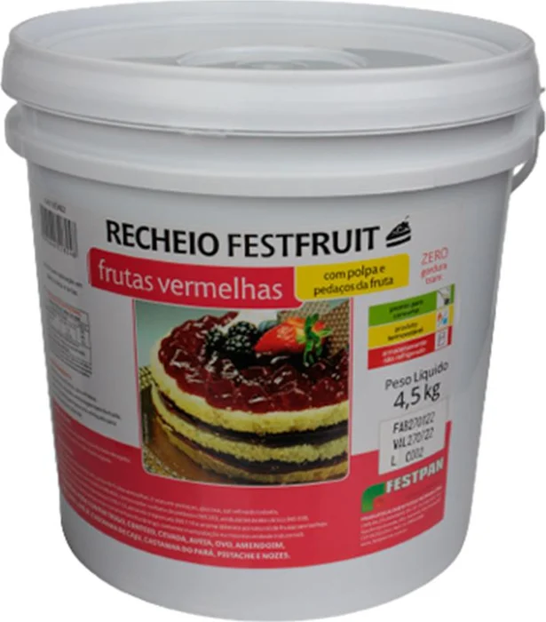 Recheio Forneável Frutas Vermelhas 4.5Kg Festfruit - Festpan