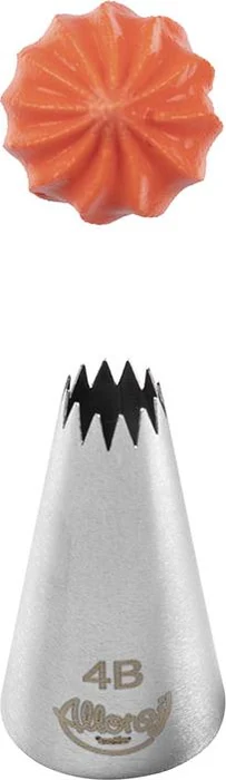 Bico Confeitar Inox Pitanga Aberta N°4B Un Allonsy