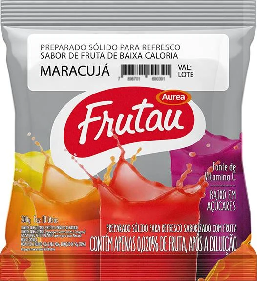 Refresco Em Pó Sabor Maracujá 200G Frutau
