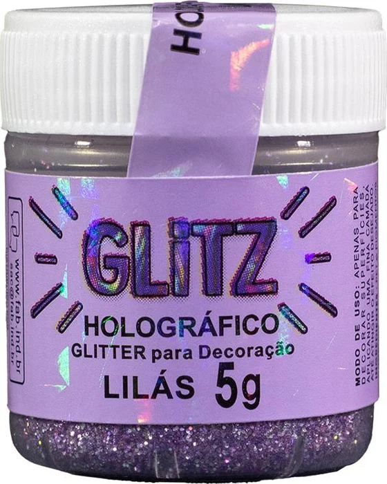 Glitter Holografico Lilas 5g Fab