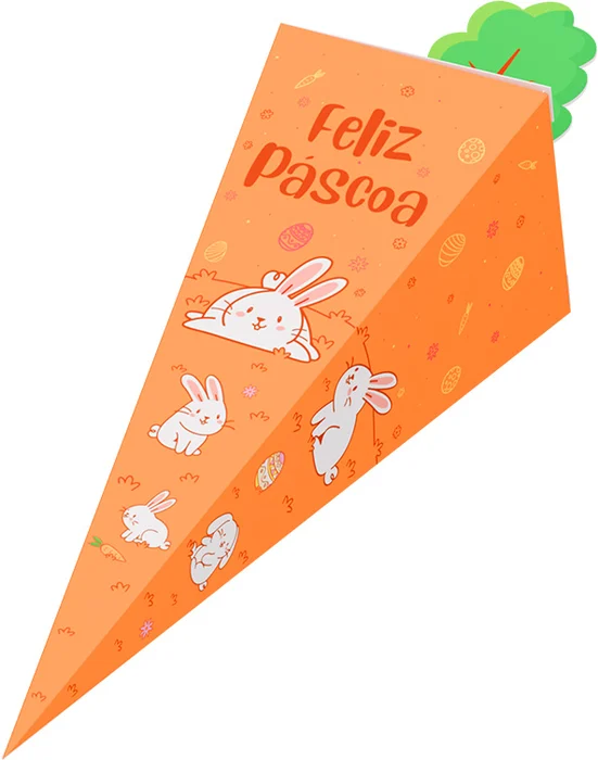 Cone Páscoa Divertida Com 10 Unidades Ideia
