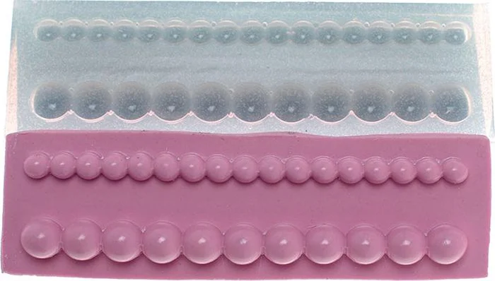 Molde Silicone Dupla Pérolas Curta Flexarte