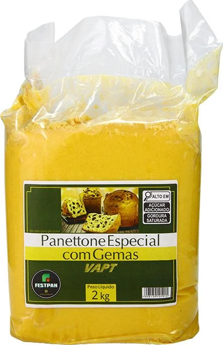 Mistura Panetone Pasta Especial C/Gemas 2Kg Vapt - Festpan