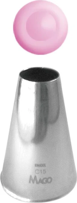 Bico Confeitar Inox C15 Perlê Grande Mago