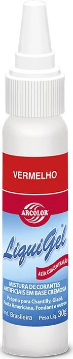 Corante Liquigel Vermelho 30g Arcolor