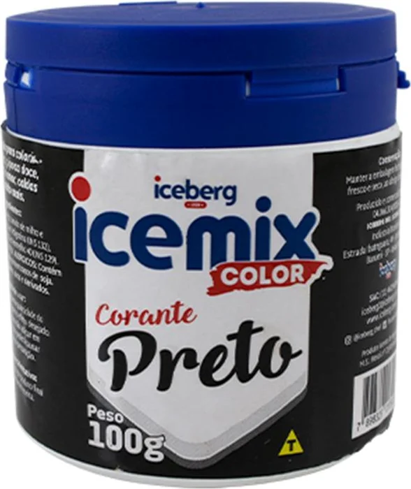 Corante Pó Preto 100G Iceberg