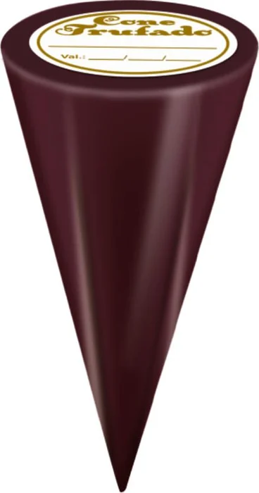 Embalagem Cone Trufado Liso Marrom 10x15Cm C/50 Uni Carber