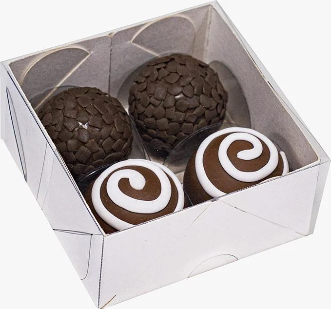 Caixa Basic 4 Doces Branco Com 10 Unidades Ideia