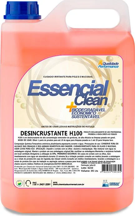 Desincrustante Alcalino Concentrado (Limpa Forma) H100 5litros Chemicals