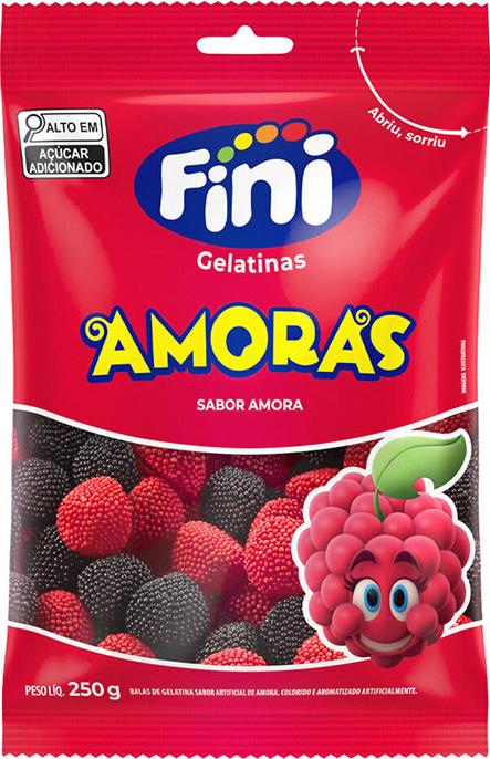 Bala Gelatina Amoras 250g Fini