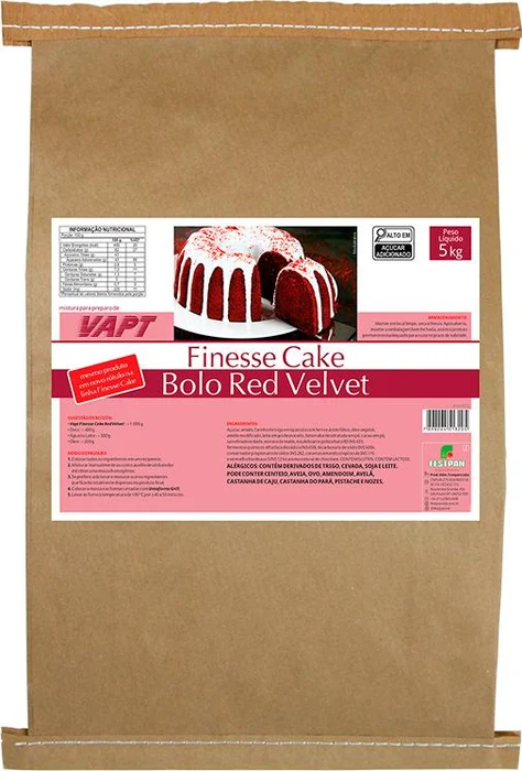 Mistura Bolo Red Velvet 5Kg Vapt - Festpan