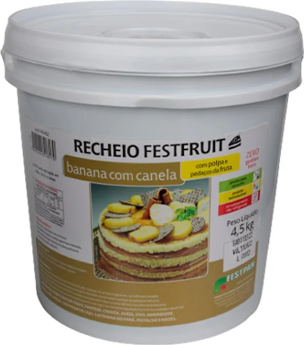 Recheio Forneável Banana com Canela 4.5Kg Festfruit - Festpan