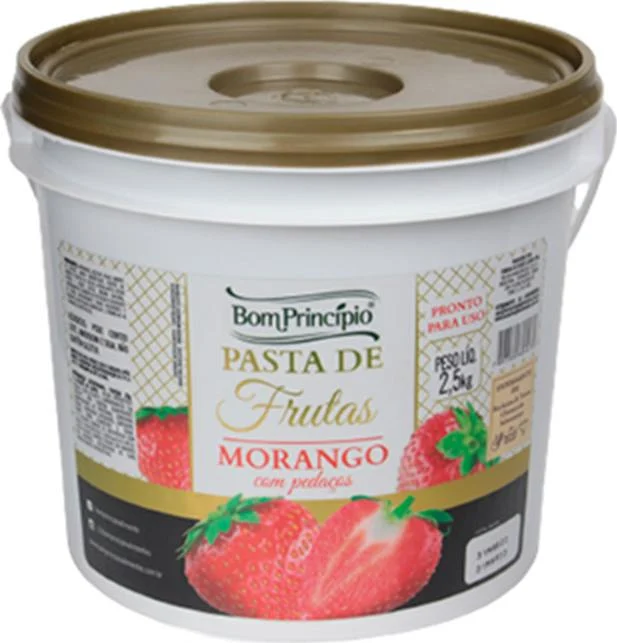 Pasta de Fruta Morango 2.5Kg Bom Princípio