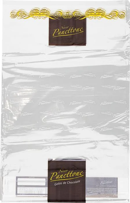 Embalagem Panetone Chocolate 500g 24X42 C/115 Un Plastifoz
