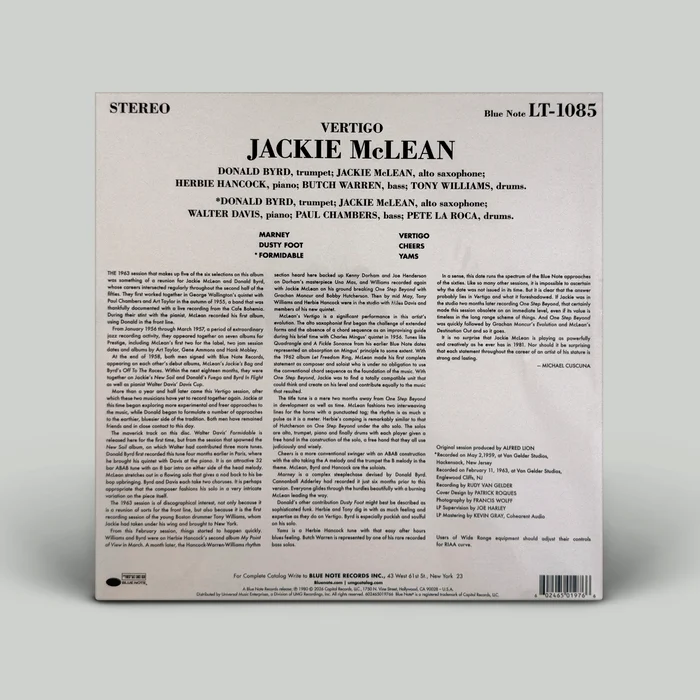 Jackie Mclean - Vertigo (Blue Note Tone Poet Vinyl Edition) (big)