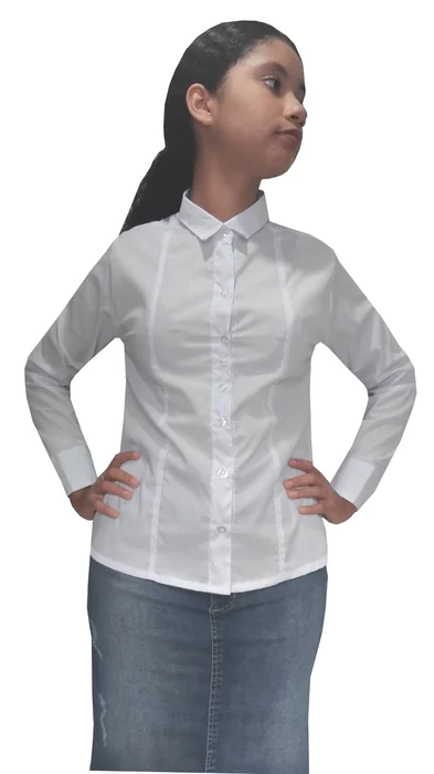 manga longa feminina branco frente
